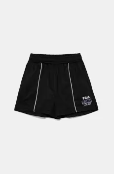 Fila pantaloni scurti copii LUSTADT culoarea negru, cu imprimeu, talie reglabila, FAT0637 imagine