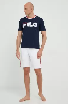 Fila pijama barbati, culoarea albastru marin, cu imprimeu imagine