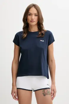 Fila pijama culoarea bleumarin, bumbac, FPS4198 imagine