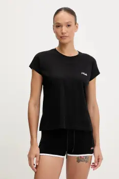 Fila pijama culoarea negru, bumbac, FPS4198 imagine