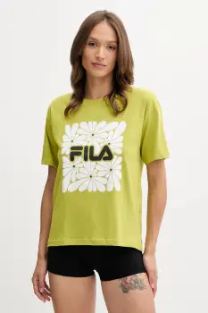 Fila pijama culoarea verde, bumbac, FPS4201 imagine