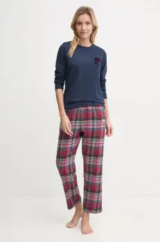 Fila pijama femei, culoarea albastru marin, FPW4193 imagine