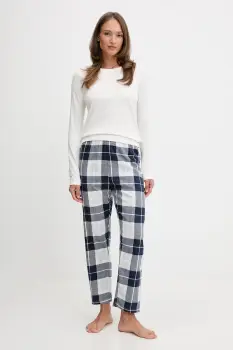 Fila pijamale de bumbac culoarea bej, bumbac, FPW4223 imagine