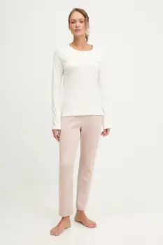 Fila pijamale de bumbac culoarea bleumarin, bumbac, FPW4189 imagine