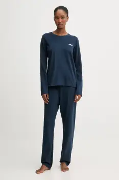 Fila pijamale de bumbac culoarea bleumarin, bumbac, FPW4217 imagine