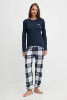 Fila pijamale de bumbac culoarea bleumarin, bumbac, FPW4223 imagine