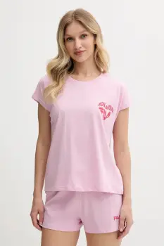 Fila pijamale de bumbac culoarea roz, bumbac, FPS4204 imagine