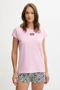 Fila pijamale de bumbac culoarea roz, bumbac, FPS4207 imagine