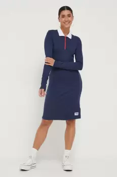 Fila rochie culoarea albastru marin, mini, drept imagine