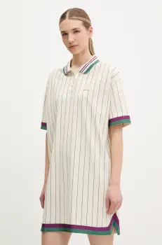 Fila rochie din bumbac Lavinia culoarea bej, mini, drept, FAW0998 imagine