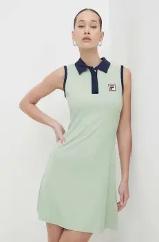 Fila rochie Lahore culoarea verde, mini, mulata, FAW0739 imagine