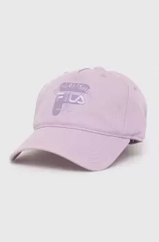 Fila sapca de baseball din bumbac culoarea violet, cu imprimeu imagine
