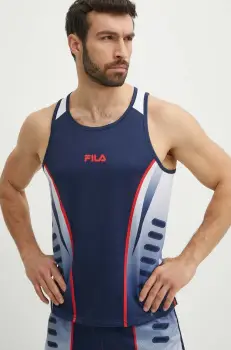 Fila tricou de alergare Riez culoarea albastru marin, FAM0637 imagine