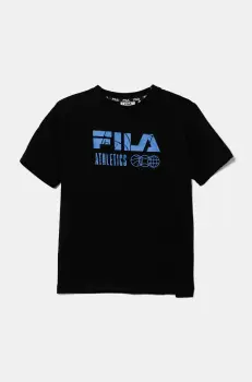Fila tricou de bumbac pentru copii IFFEZHEIM culoarea negru, cu imprimeu, FAT0667 imagine