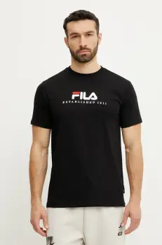 Fila tricou din bumbac Brill barbati, culoarea negru, cu imprimeu, FAU0200 imagine