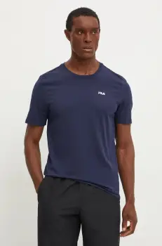 Fila tricou din bumbac culoarea albastru marin, neted imagine