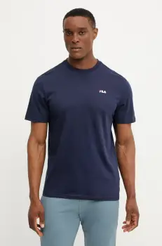 Fila tricou din bumbac Laas barbati, culoarea albastru marin, cu imprimeu, FAM0874 imagine