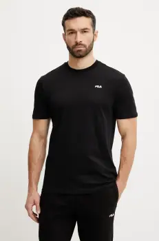 Fila tricou din bumbac Laas barbati, culoarea negru, cu imprimeu, FAM0874 imagine