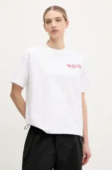 Fila tricou din bumbac Leffinge femei, culoarea alb, FAW1029 imagine