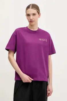 Fila tricou din bumbac Leffinge femei, culoarea roz, FAW1029 imagine