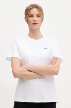 Fila tricou din bumbac Lignano femei, culoarea alb, FAW1053 imagine