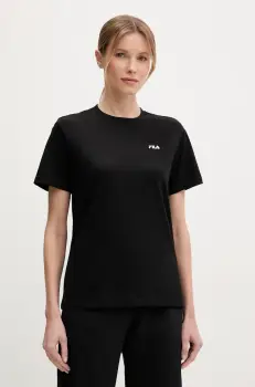 Fila tricou din bumbac Lignano femei, culoarea negru, FAW1053 imagine