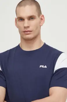 Fila tricou din bumbac Tsingoni barbati, culoarea albastru marin, modelator, FAM0629 imagine
