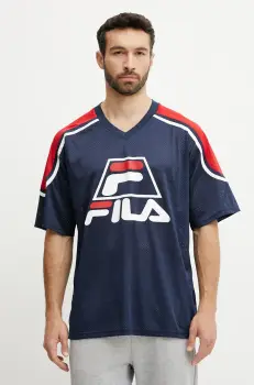 Fila tricou Lommel culoarea bleumarin, cu imprimeu, FAM0915 imagine