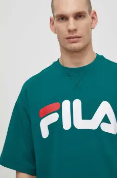 Fila tricou Lowell barbati, culoarea verde, cu imprimeu, FAM0655 imagine
