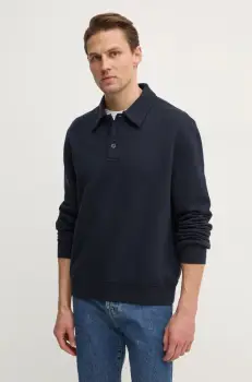 Filippa K bluza barbati, culoarea albastru marin, neted, 31166 imagine