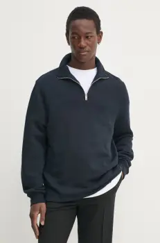 Filippa K bluza barbati, culoarea albastru marin, neted, 31561 imagine