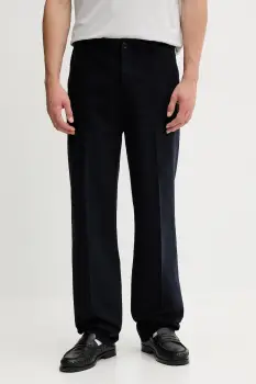Filippa K pantaloni de bumbac barbati, culoarea bleumarin, drepti 31433 imagine