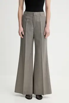 Filippa K pantaloni de lana culoarea maro, lat, high waist, 31424.FK imagine