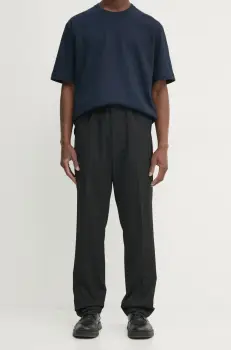 Filippa K pantaloni din lana culoarea negru, drept, 29553 imagine