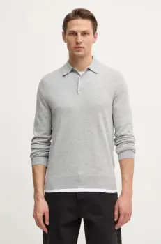 Filippa K pulover de lana barbati, culoarea gri, light, 28925 imagine