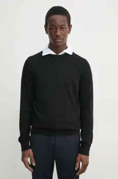 Filippa K pulover de lana barbati, culoarea negru, light, 28928 imagine