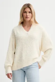 Filippa K pulover de matase culoarea bej, 31857 imagine