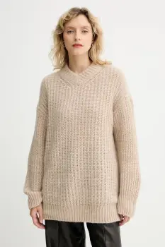 Filippa K pulover din amestec de lana culoarea maro, calduros, 31971 imagine