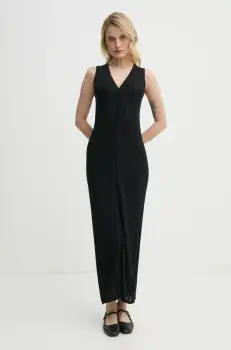 Filippa K rochie din bumbac culoarea negru, maxi, mulata, 31090 imagine
