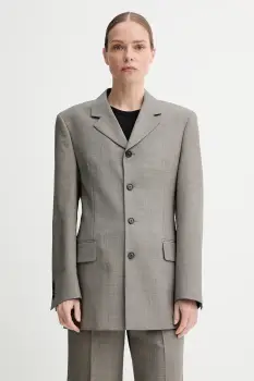 Filippa K sacou din lana culoarea maro, un singur rand de nasturi, neted, 31420.FK imagine