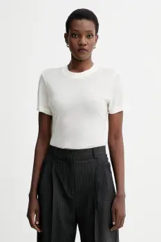 Filippa K tricou din amestec de casmir culoarea bej, 31742 imagine