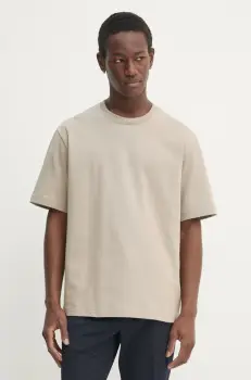 Filippa K tricou din bumbac barbati, culoarea bej, uni, 29040 imagine