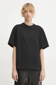 Filippa K tricou din bumbac femei, culoarea negru, 30648 imagine