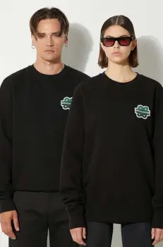 Filling Pieces hanorac de bumbac Gowtu culoarea negru, cu imprimeu, 74533921861 imagine