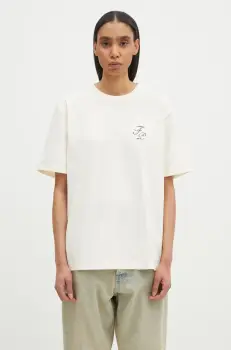 Filling Pieces tricou din bumbac culoarea bej, cu imprimeu, 74499849936 imagine