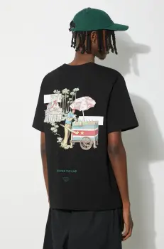 Filling Pieces tricou din bumbac Ice Vendor culoarea negru, cu imprimeu, 74434011861 imagine