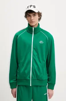 Fiorucci bluza Puffy Piping Angel Track Sweatshirt barbati, culoarea verde, cu imprimeu, U02SPSZI270PL01GN02 imagine