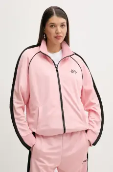 Fiorucci bluza Puffy Piping Angel Track Sweatshirt femei, culoarea roz, cu imprimeu, U02SPSZI270PL01PN02 imagine