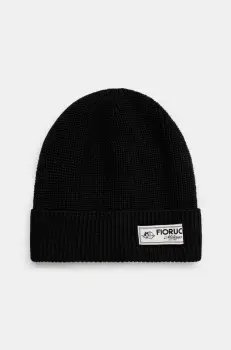Fiorucci caciula din amestec de lana Knit Logo Beanie culoarea negru, de lana, U01FPAHA216KN05BK01 imagine