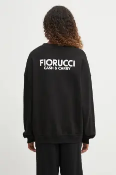 Fiorucci hanorac de bumbac Cash and Carry Print Relaxed Crewneck culoarea negru, cu imprimeu, W02FPSCR188CJ01BK01 imagine